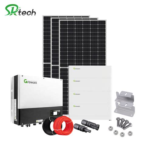 Growatt Solar Panel Energy Storage 3000watt 6000wattt Hybrid Solar Power System 3kw 4kw 5kw