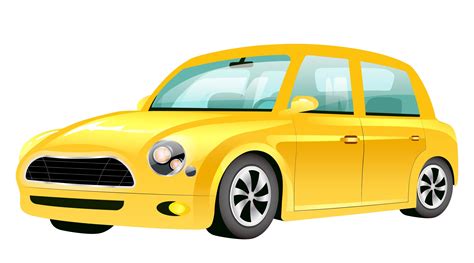 Yellow Mini Car Cartoon Vector Illustration 1910070 Vector Art At Vecteezy