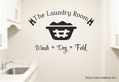 Wash Dry Fold Decal Laundry Room Decal Laundry Room Decor Etsy Wall