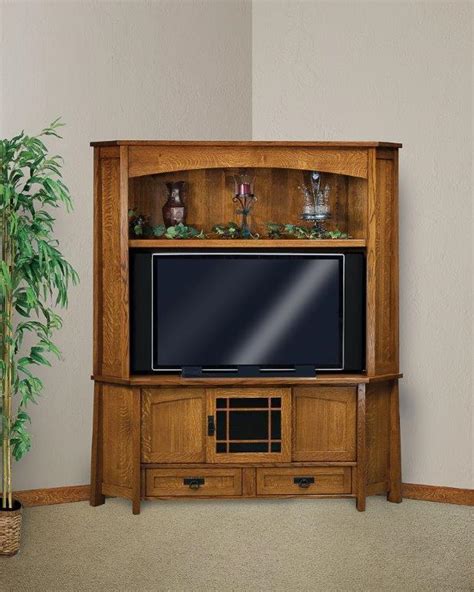 Oak Mission Corner Entertainment Center From Dutchcrafters Amish