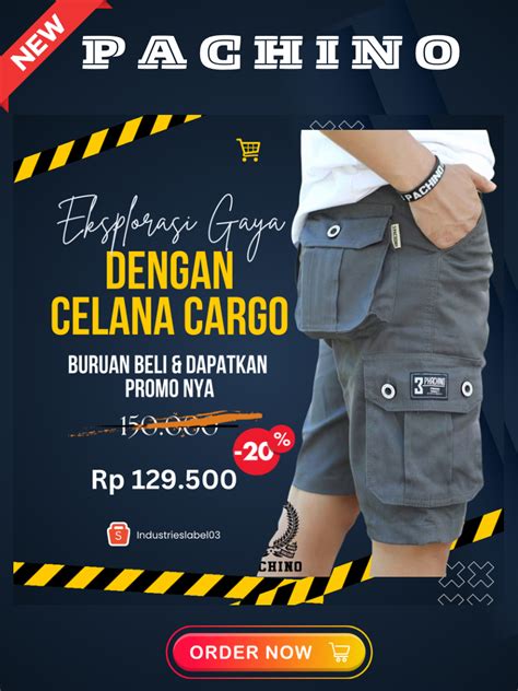 Jual Cargo Pendek Original Pachino Kargo Celana Outdor Pria Distro