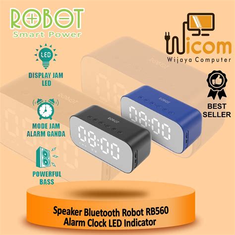 Jual Speaker Bluetooth Robot Rb Rb Rb Alarm Clock Led