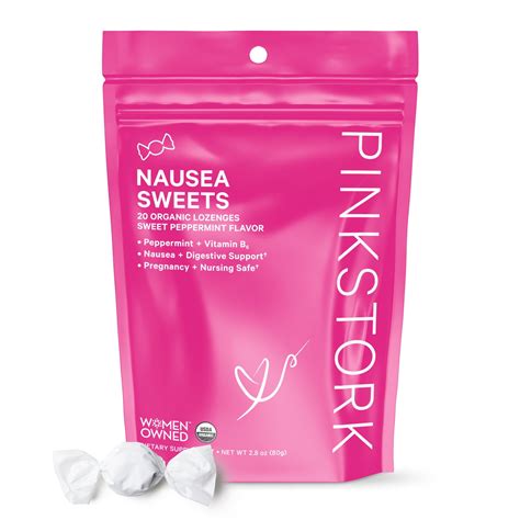 Pink Stork Nausea Sweets: Nausea Relief + Morning Sickness Relief for