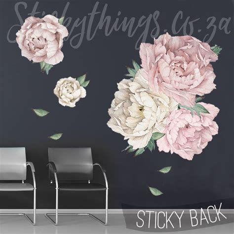 Giant Peony Wall Sticker Peony Flowers Wall Decal Stickythings Co