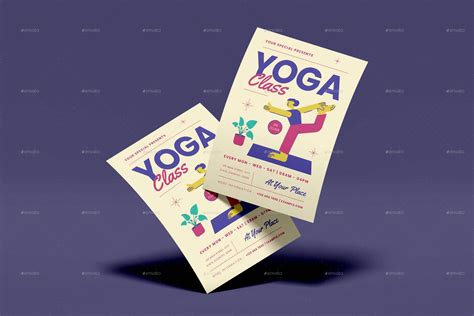 Yoga Class Flyer Set Print Templates Graphicriver