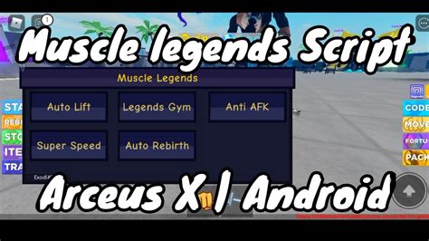 Muscle Legends Script Arceus X Script Android Youtube