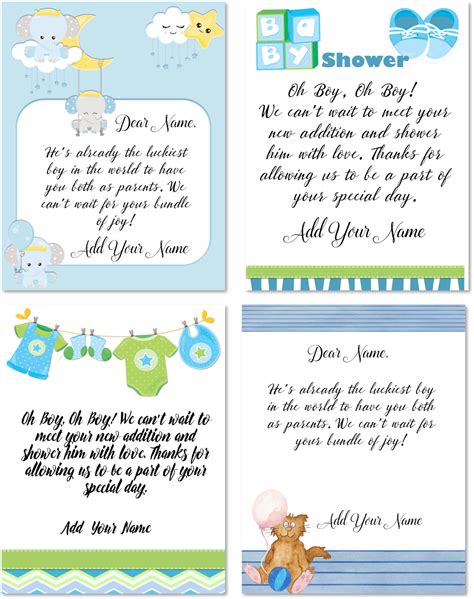 FREE Personalized Baby Shower Card Message Generator