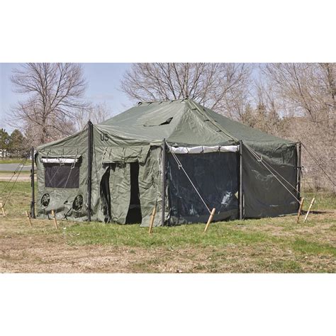 U.S. Military Surplus MGPTS Type 1 Tent System, 18' x 18', New - 728283 ...