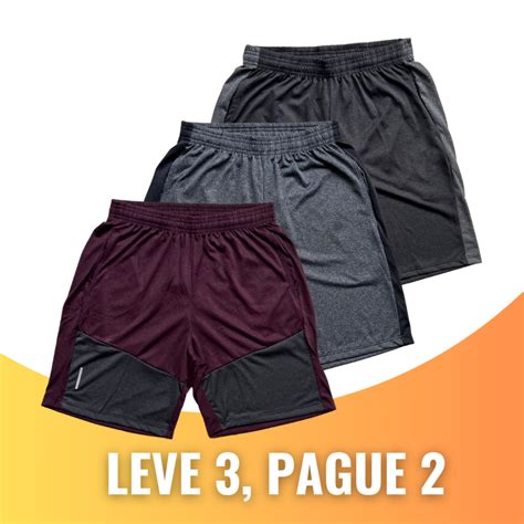 Kit Shorts Dry Fit Masculino Bermuda Masculina Academia Moda Fitness