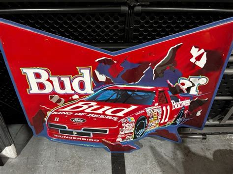 Budweiser NASCAR Tin sign | MAG Auctions