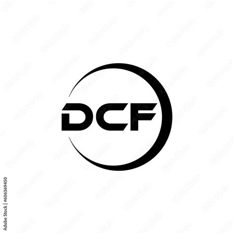 DCF letter logo design with white background in illustrator, cube logo, vector logo, modern ...