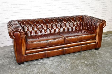 Canap Chesterfield Vintage Cuir Arthonne