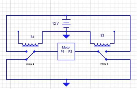 Answered 12 V S2 S1 Motor P1 P2 Relay 1 Relay 2 Bartleby