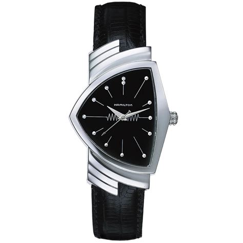 Hamilton Ventura Black Dial Leather Strap Watch | New York Jewelers Chicago