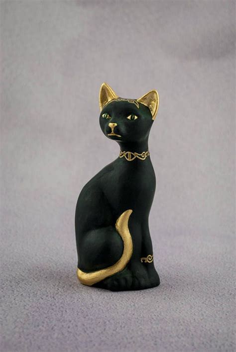 Collectible Ceramic Cat Figurine Of Classic Design Hand Etsy Cat