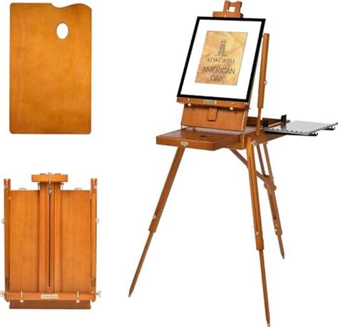 Meeden French Style Large Sketchbox Easel Foldable Portable Beechwood Art Easel Field Easel