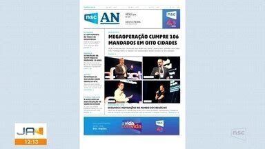 Jornal do Almoço Joinville Confira as notícias do jornal A Notícia