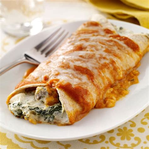 Spinach Cheese Enchiladas Recipe How To Make It Taste Of Home