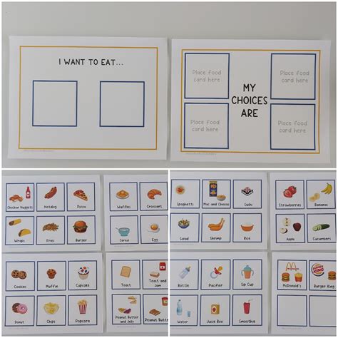 1 Board 45 Pecs Food Choice Board Food Pecs Visual Aid Etsy Australia