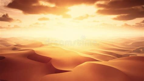 Gorgeous Sunset Aerial View With Lone Trees In The Sahara Desert Saudi