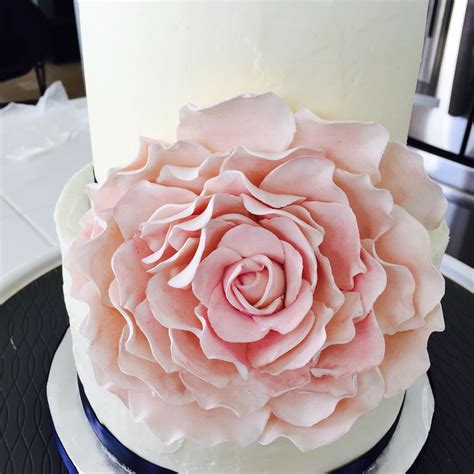 Blush Pink Edible Sugar Flower Large Pink Gum Paste Flower Edible