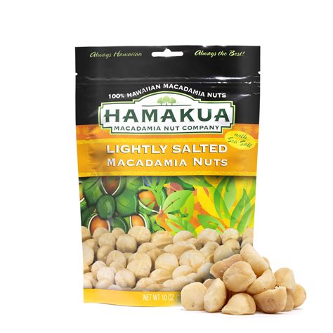 Hamakua Macadamia Nuts Lightly Salted Hawaiian Grown Dry Roasted