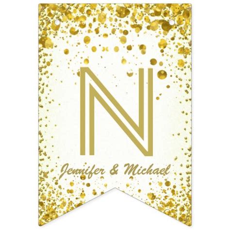 Congratulations Gold Confetti Bunting Flags Zazzle