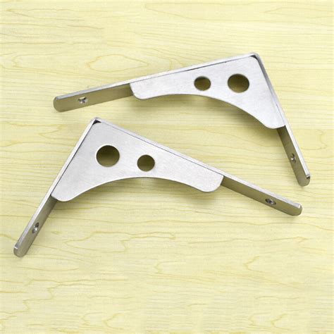 Triangle Heavy Duty Stainless Steel L Shape Wall Shelf Support Bracket 4mm Thick Ebay