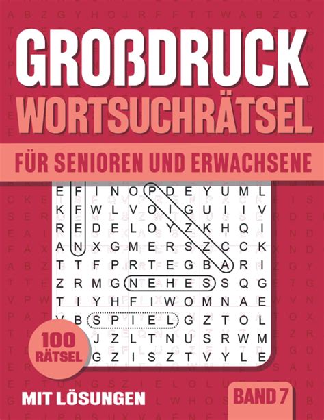 Wortsuchr Tsel Gro Druck Buchstabenr Tsel In Gro Er Schrift F R