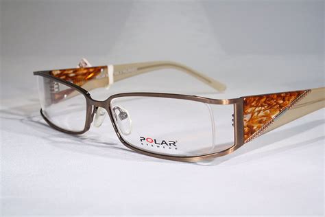 Polar Womens Detailed Chic Gunmetal Brass Bronze Orange Semi Rimless Eyeglasses Reading Glasses