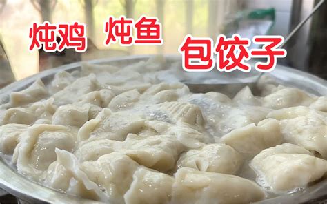 东北怎么过五一，大姨家炖鸡炖鱼包饺子！山野菜猪肉酸菜馅的饺子！简单的农村生活 金拉面的大姨 金拉面的大姨 哔哩哔哩视频