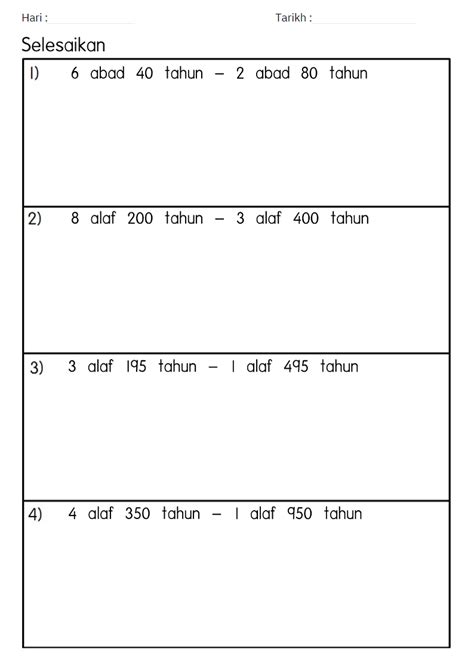 Latihan Matematik Tahun 4 Tajuk Nombor Dan Operasi Part 6 Cikgu