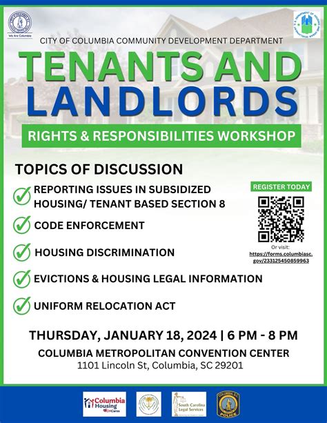 Tenants And Landlords Rights Responsibilities Workshop Columbia