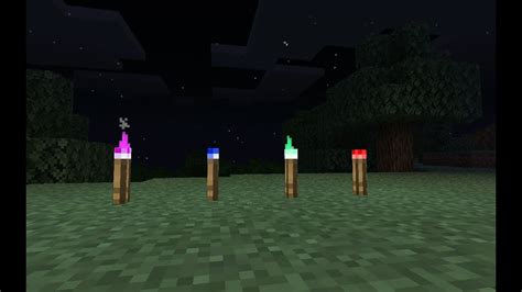 How To Color Torches In Minecraft [basic Tutorial] Youtube