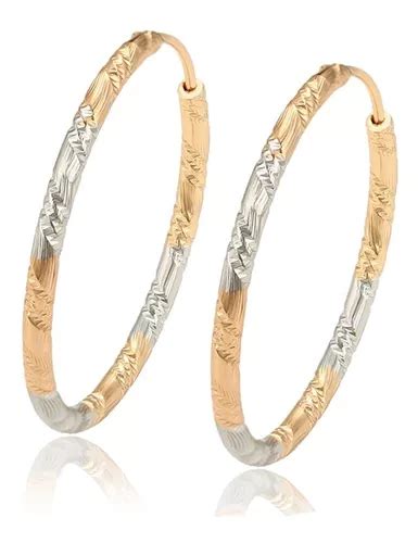 Aretes Oro 14k Lam Florentino Arracada Diamantada Mujer Moda Meses