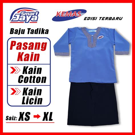 Baju Kurung Tadika Sekolah Kemas Baju Tadika Sepasang Kemas Kain Licin