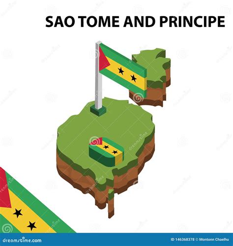 Sao Tome And Principe Vector Map Isolated On White Background. High