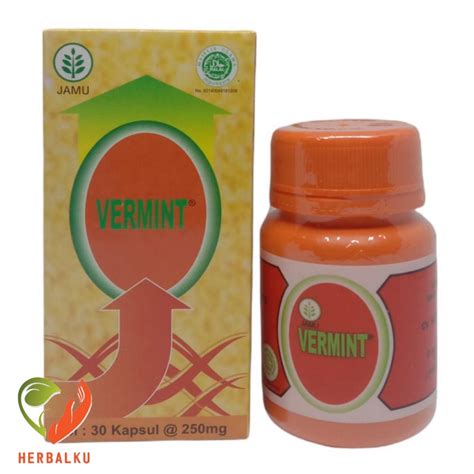 Jual VERMINT Obat Cacing Typhus Tipes 30 KAPSUL ORIGINAL Shopee