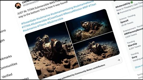 Ai Generated Images Of Titan Submersible Debris Hit Twitter Facebook