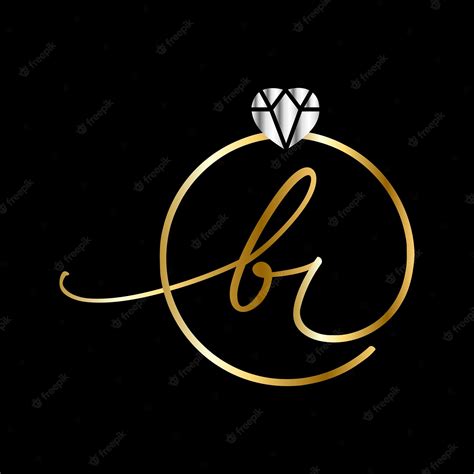 Premium Vector Monograms Wedding Circle Handwriting Jewelry Logo Template Vector