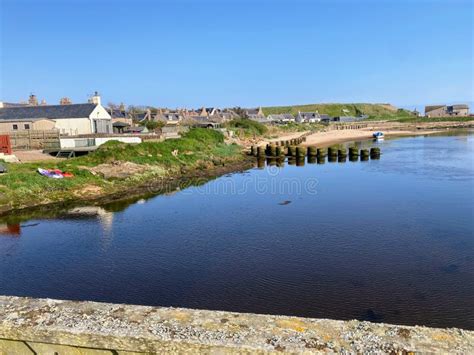 An Incredibly Scenic View Of The Small Scottish Seaside Town Of Cruden