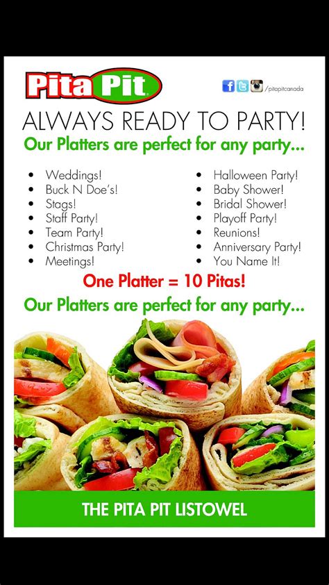 Menu At Pita Pit Fast Food Listowel