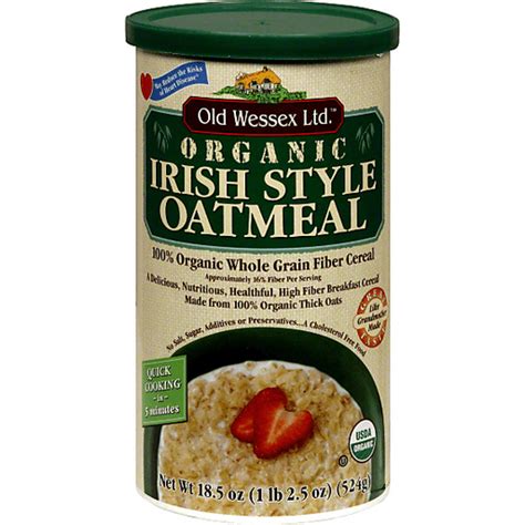 Old Wessex Ltd. Organic Irish-Style Oatmeal High Fiber Cereal | Cereal ...