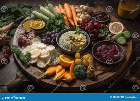 Bandeja Fermentada De Frutas Y Verduras Con Variedad De Sabores Y