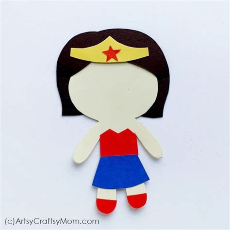 DC Superhero Paper Puppet Craft Free Printable Template