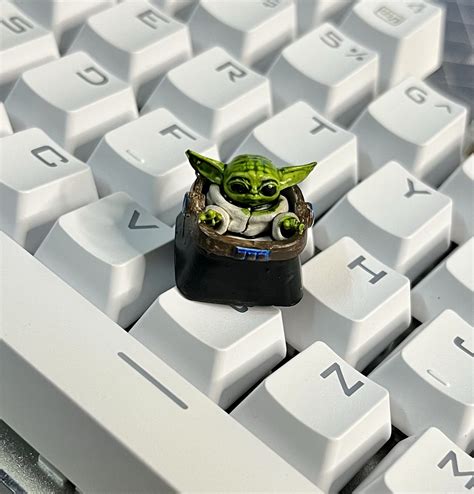 D Printed Handmade Keycap Grogu Baby Yoda For Mechanical Keyboards