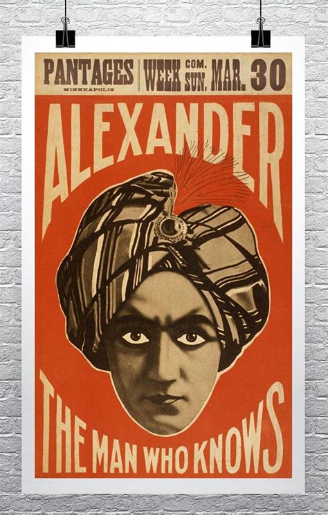 Alexander The Man Who Knows Vintage Magician Poster Fine Art Giclee