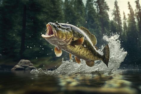 Largemouth Bass Jumping Wallpaper