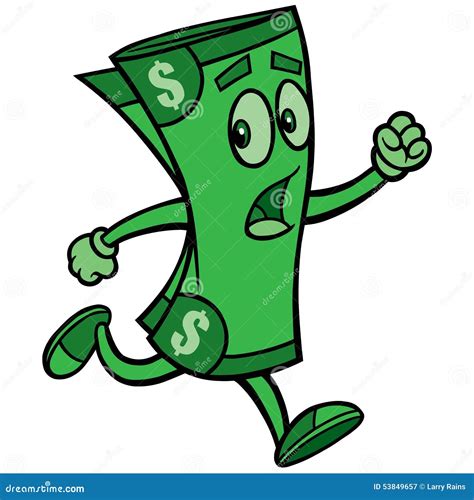 Runaway Savings Money Bag Cartoon Vector 71149003