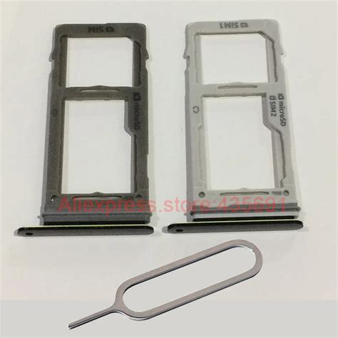 Dual Single Sim Card Tray Slot Holder Micro Sd Card Socket With Ejector Pin For Samsung Galaxy